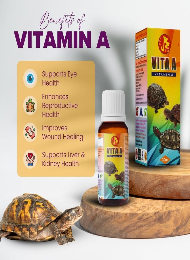 سايج سكوير سيج سكوير بيت كير فيتا أ (30 مل) | مكمل غذائي أساسي بفيتامين أ لصحة عيون السلاحف ومناعتها | يدعم الرؤية الواضحة والنمو والصحة العامة | يساعد في علاج نقص العناصر الغذائية واضطراباتها (30 مل) - Image 4